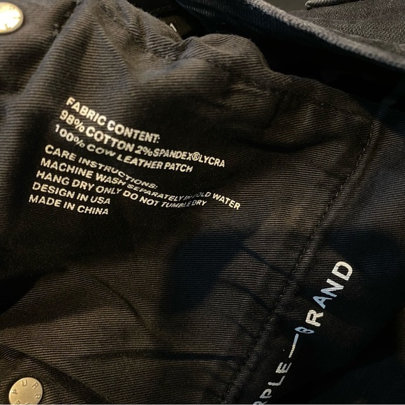 PURPLE BRAND Distressed Skinny Jeans Black 31 - Picture 10 of 11